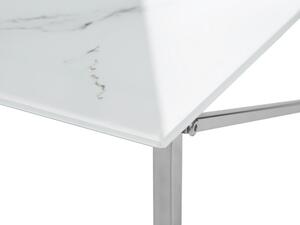 Konferenčný stolík Elison (biela + strieborná) (mramorový efekt). Vlastná spoľahlivá doprava až k Vám domov. 1012249
