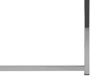Konferenčný stolík Qasim (biela a strieborná) (mramorový efekt). Vlastná spoľahlivá doprava až k Vám domov. 1012282
