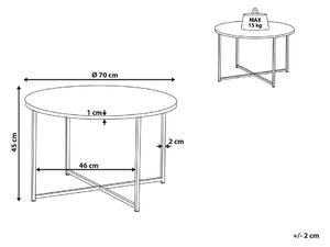 Konferenčný stolík Qasim (biela a strieborná) (mramorový efekt). Vlastná spoľahlivá doprava až k Vám domov. 1012282