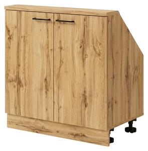 INNOVAHOME Skrinka pod šikminu 80cm Nízky regál Dub Wotan