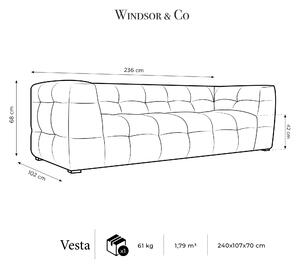 Béžová Trojmiestna pohovka Vesta 236 × 102 × 68 cm WINDSOR & CO