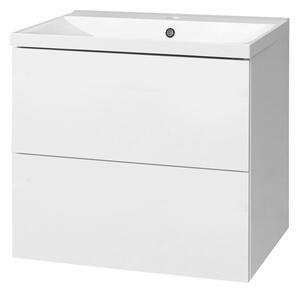 Mereo Mereo, Aira, kúpeľňová skrinka s umývadlom z liateho mramoru 61 cm, MER-CN710M