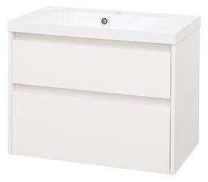 Mereo Mereo, Opto, kúpeľňová skrinka s umývadlom z liatého mramoru, 81 cm, biela, dub, biela/dub, čierna, MER-CN911M