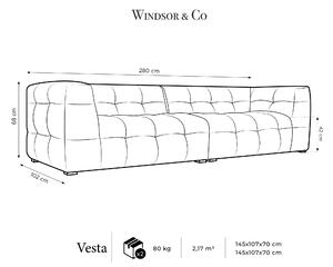 Béžová Štvormiestna pohovka Vesta 280 × 102 × 68 cm WINDSOR & CO