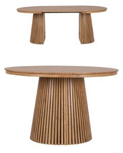 Rozkladací okrúhly stôl Fjord s lamelami, 120 cm–200 cm
