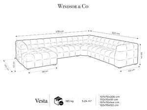 Oranžová Osemmiestna sedacia súprava Vesta 378 × 322 × 68 cm WINDSOR & CO
