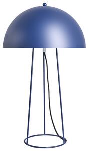 Stolná lampa modrá kovová železný podstavec a tienidlo 2 žiarovky moderný štýl obývacia izba