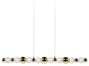 Závesné LED svietidlo zlaté kovové so sklenenými tienidlami glamour osvetlenie obývacia izba spálňa