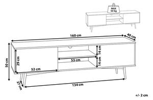TV stolík/skrinka Torun (svetlé drevo). Vlastná spoľahlivá doprava až k Vám domov. 1012623