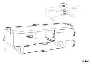 TV stolík/skrinka Timboon (tmavé drevo). Vlastná spoľahlivá doprava až k Vám domov. 1012647