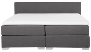 Kontinentálna posteľ 180 cm PRESS (polyester) (sivá) (s matracom a úložným priestorom). Vlastná spoľahlivá doprava až k Vám domov. 1018517
