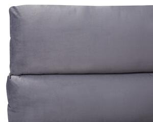 Manželská posteľ 160 cm BALSAS (textil) (sivá) (s roštom). Vlastná spoľahlivá doprava až k Vám domov. 1018561