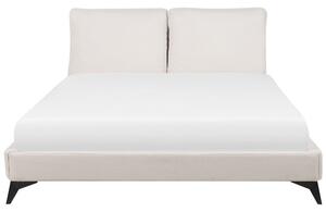 Manželská posteľ 180 cm MELIA (polyester) (béžová) (s roštom). Vlastná spoľahlivá doprava až k Vám domov. 1018551