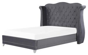 Manželská posteľ 160 cm ATREY (polyester) (sivá) (s roštom). Vlastná spoľahlivá doprava až k Vám domov. 1018538