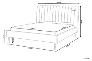 Manželská posteľ 180 cm MASALA (textil) (sivá) (s roštom). Vlastná spoľahlivá doprava až k Vám domov. 1018566