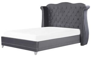 Manželská posteľ 180 cm ATREY (polyester) (sivá) (s roštom). Vlastná spoľahlivá doprava až k Vám domov. 1018537