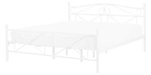 Manželská posteľ 140 cm RANDEZ (kov) (biela) (s roštom). Vlastná spoľahlivá doprava až k Vám domov. 1018569