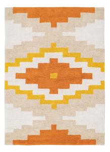 Oranžový prateľný bavlnený koberec 100x135 cm Azteca – Ixia