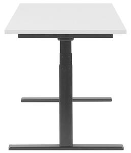 Písací stôl UPPER II (130 x 72 cm) (MDF) (biela + čierna) (el. nastaviteľný). Vlastná spoľahlivá doprava až k Vám domov. 1018762