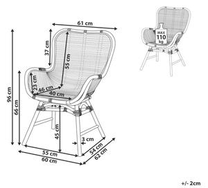 Jedálenská stolička TOGLO (ratan) (svetlohnedá). Vlastná spoľahlivá doprava až k Vám domov. 1022702