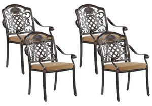Set 4 ks. záhradných stoličiek SALIO (plast) (hnedá). Vlastná spoľahlivá doprava až k Vám domov. 1018791