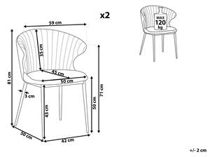 Set 2 ks. jedálenských stoličiek AUGLI (látka) (sivá). Vlastná spoľahlivá doprava až k Vám domov. 1018797