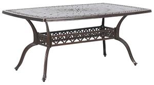 Záhradný stôl 165 cm LIZZI (hliník) (hnedá) (pre 6 osôb). Vlastná spoľahlivá doprava až k Vám domov. 1018819