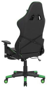 Kancelárska stolička VITTORE (syntetická koža) (čierna + zelená). Vlastná spoľahlivá doprava až k Vám domov. 1019108