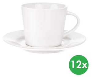 Hrnček s tanierikom MONA, 0,18 l, porcelán, 12 ks