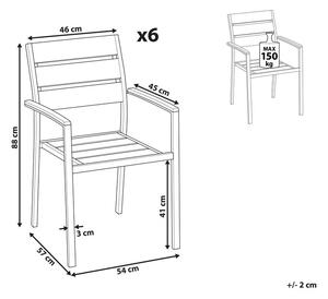 Set 6 ks. záhradných stoličiek VERO (preglejka) (biela). Vlastná spoľahlivá doprava až k Vám domov. 1019174
