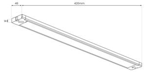LED podlinkové svietidlo LED/12W/230V CCT 42 cm čierne