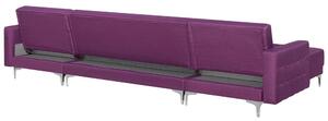 Rohová sedačka v tvare U ABERLADY (textil) (fialová). Vlastná spoľahlivá doprava až k Vám domov. 1019383