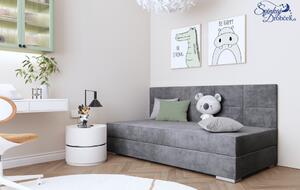TOMMY 2 čalúnená detská posteľ s úložným priestorom na posteľnú bielizeň s otváraním smerom nahor200x90cm
