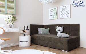 TOMMY 3 čalúnená detská posteľ s úložným priestorom na posteľnú bielizeň s otváraním smerom nahor200x90cm