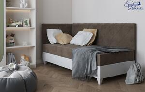 LAURA 3 čalúnená detská posteľ s úložným priestorom na posteľnú bielizeň s otváraním smerom nahor200x90cm