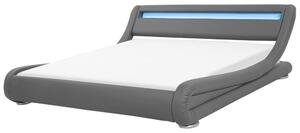 Manželská posteľ 180 cm AVENUE (s roštom a LED osvetlením) (sivá). Vlastná spoľahlivá doprava až k Vám domov. 1007153