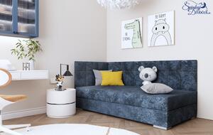 CHARLOTTE 3 čalúnená detská posteľ s úložným priestorom na posteľnú bielizeň s otváraním smerom nahor200x90cm