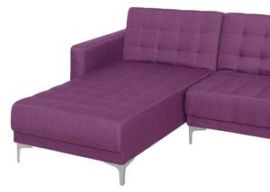 Rohová sedačka v tvare U ABERLADY (textil) (fialová). Vlastná spoľahlivá doprava až k Vám domov. 1019383