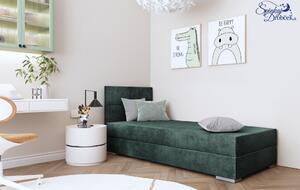 TOMMY 1 čalúnená detská posteľ s úložným priestorom na posteľnú bielizeň s otváraním smerom nahor200x90cm