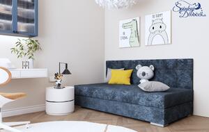 CHARLOTTE 2 čalúnená detská posteľ s úložným priestorom na posteľnú bielizeň s otváraním smerom nahor200x90cm
