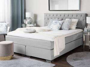 Manželská posteľ Boxspring 180 cm DUKE (s roštom a matracom) (sivá). Vlastná spoľahlivá doprava až k Vám domov. 1007246