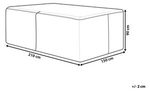 Poťah zahradného nábytku HALDI (210 cm) (nylon) (sivá). Vlastná spoľahlivá doprava až k Vám domov. 1019639