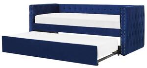 Rozkladacia posteľ 90 cm GENSA (modrá) (s roštom). Vlastná spoľahlivá doprava až k Vám domov. 1023087