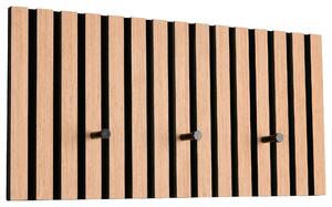 VEŠIAKOVÝ PANEL, čierna, dub artisan, 60/30/7 cm Xora - Vešiakové steny
