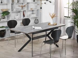 Jedálenský stôl BENOS (sivá + čierna) (pre 6 osôb). Vlastná spoľahlivá doprava až k Vám domov. 1023614