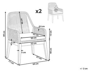 Set 2 ks. záhradných stoličiek OLIBIA (béžová). Vlastná spoľahlivá doprava až k Vám domov. 1022576