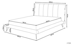 Manželská posteľ 180 cm BETTEA (s roštom) (biela). Vlastná spoľahlivá doprava až k Vám domov. 1022616