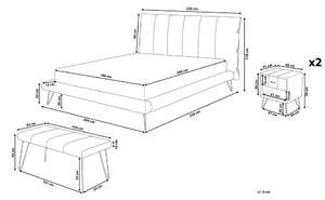 Spálňa BETTEA (s posteľou 180x200 cm) (béžová). Vlastná spoľahlivá doprava až k Vám domov. 1022626