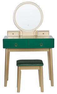 Toaletný stolík Fedro (zelená). Vlastná spoľahlivá doprava až k Vám domov. 1075088