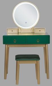 Toaletný stolík Fedro (zelená). Vlastná spoľahlivá doprava až k Vám domov. 1075088